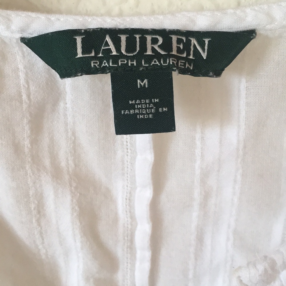 RALPH LAUREN White Shirt Sz M - Picture 3 of 6